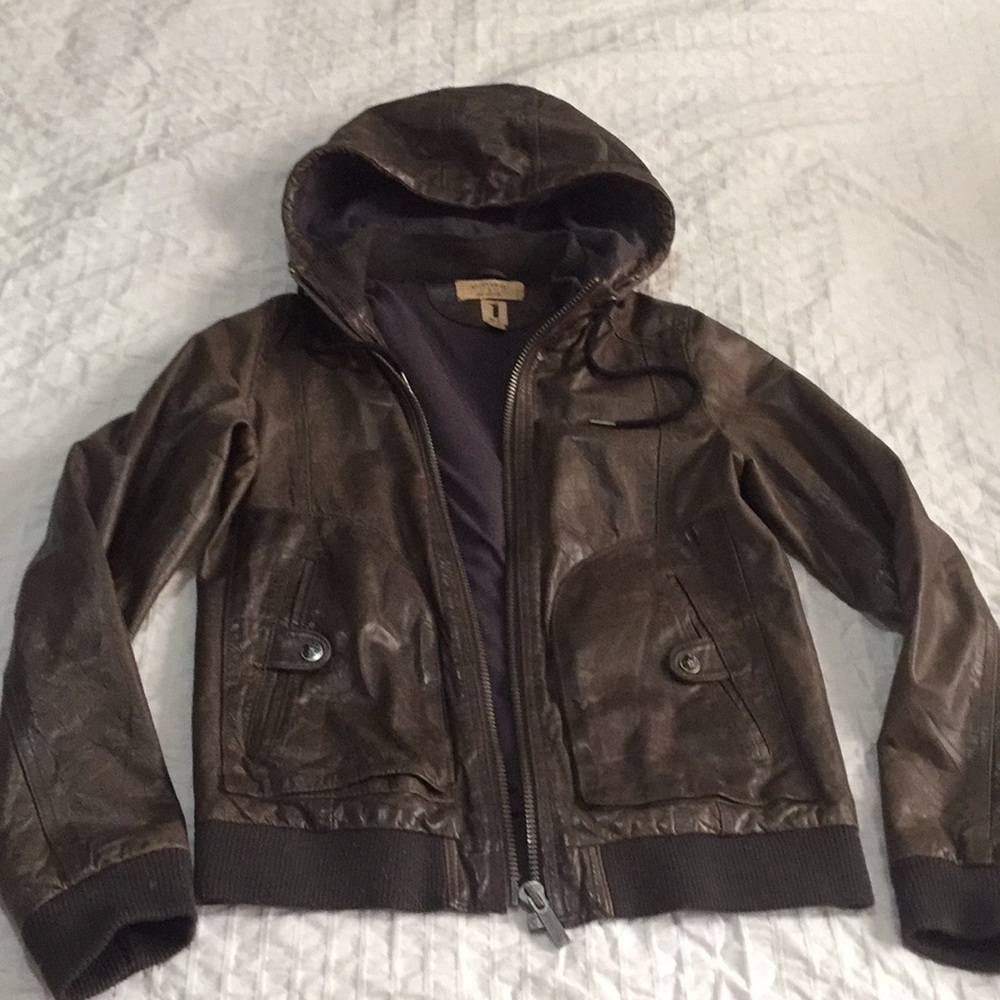 Converse by John Varvatos grey leather hoodie sz S